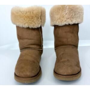 UGG Classic Cabincore Short Genuine Sueded Leather Sheepskin Winter Boots W7
